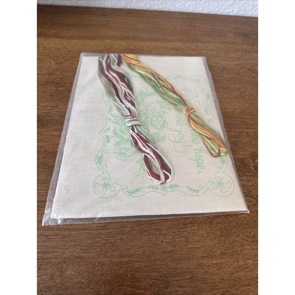 Vintage Inspiration Embroidered Kit #7148-8 New Day New Hope Current Sealed Kit - Picture 5 of 6